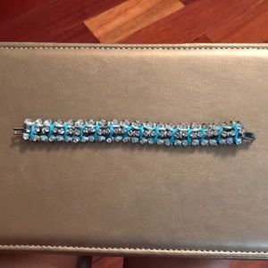 blue and white crystal bracelet